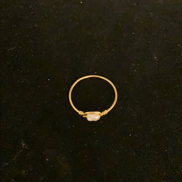 18k gold freshwater pearl ring - Picture 2 of 2